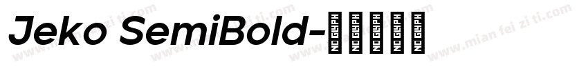 Jeko SemiBold字体转换